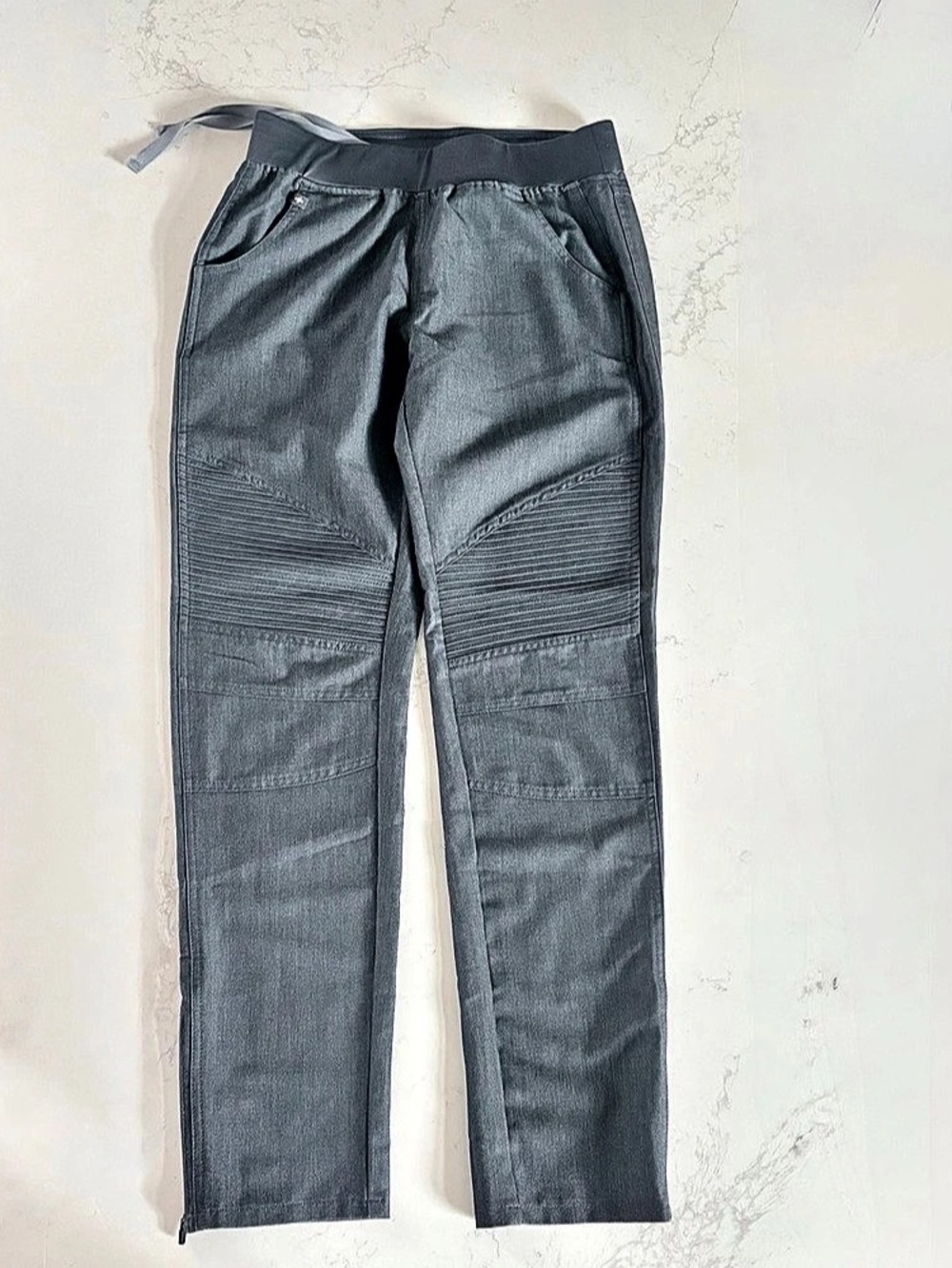 Figs Kanye Moto Scrub Pants Gray Tech Medical Uniform Nurse Doctor Dental XS